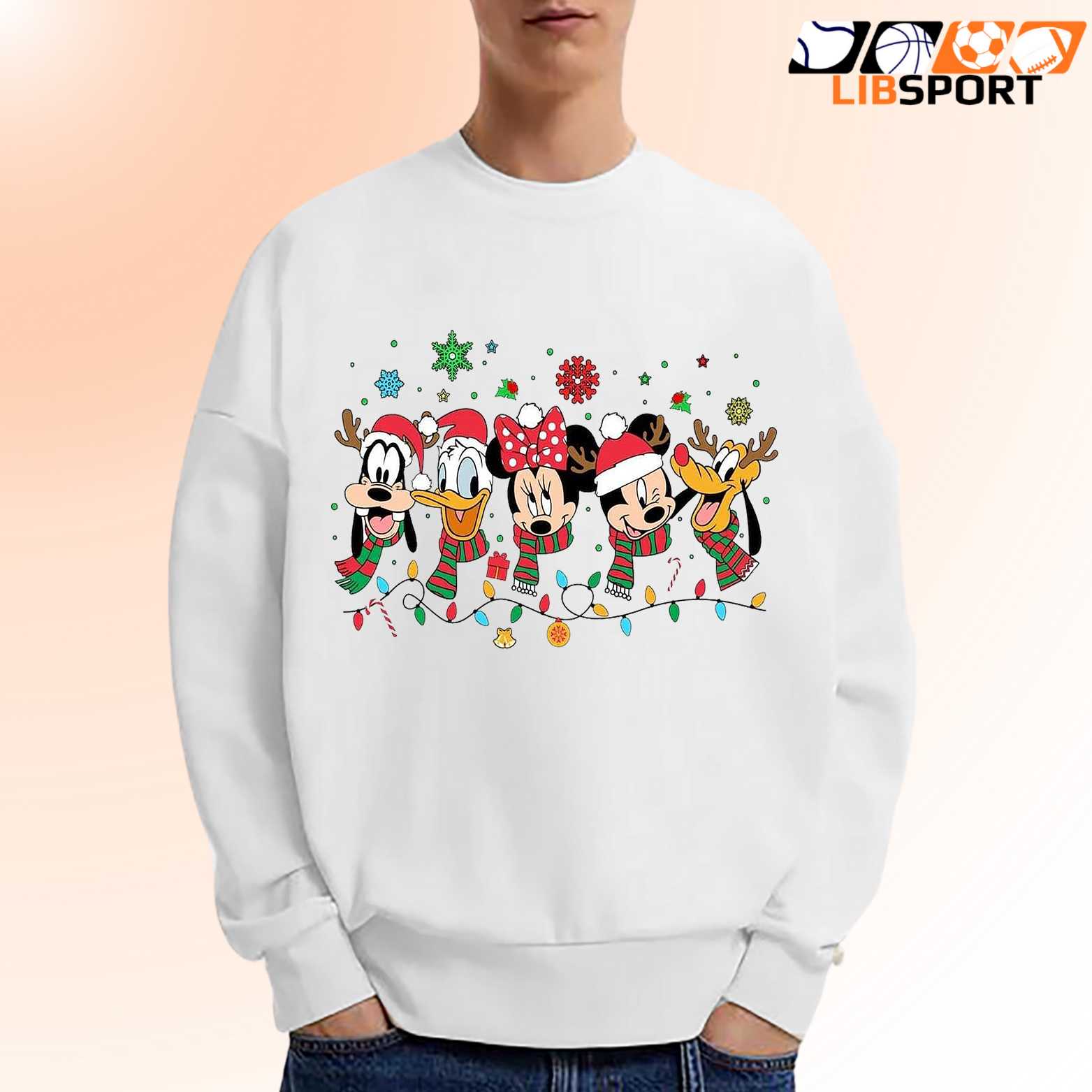 Mickey Mouse And Friends Christmas T Shirt, Christmas Season Unisex Tee